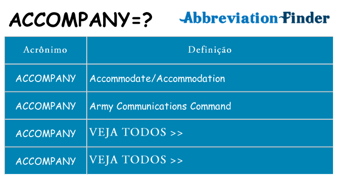 accompany de quê