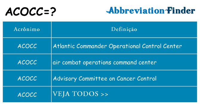 acocc de quê