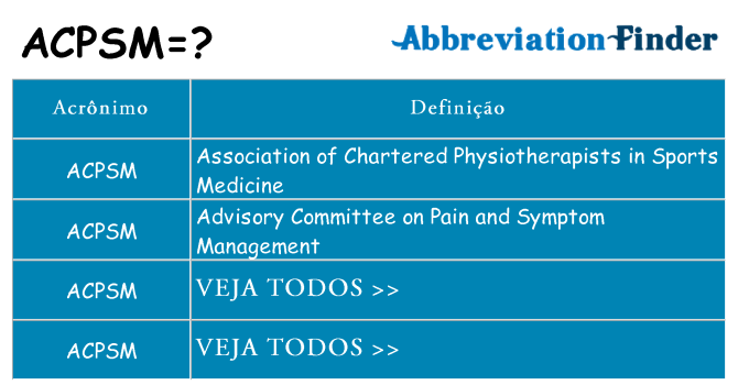 acpsm de quê