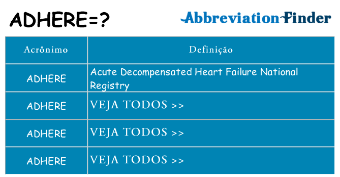 adhere de quê