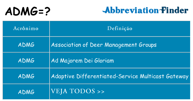 admg de quê