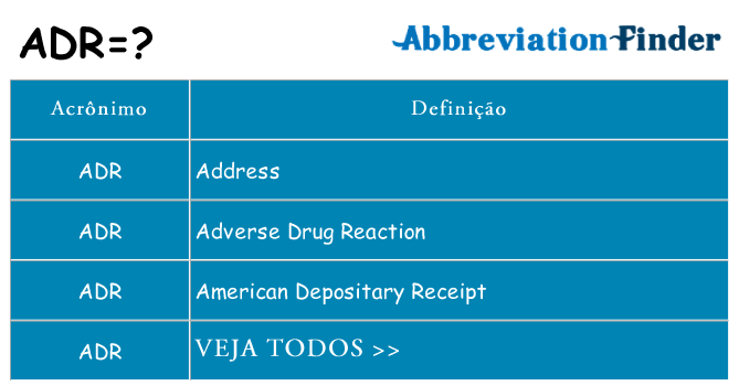 adr de quê