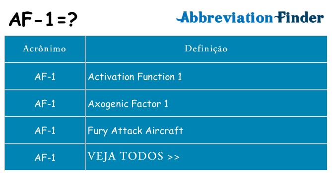 af-1 de quê