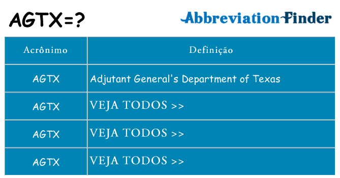 agtx de quê
