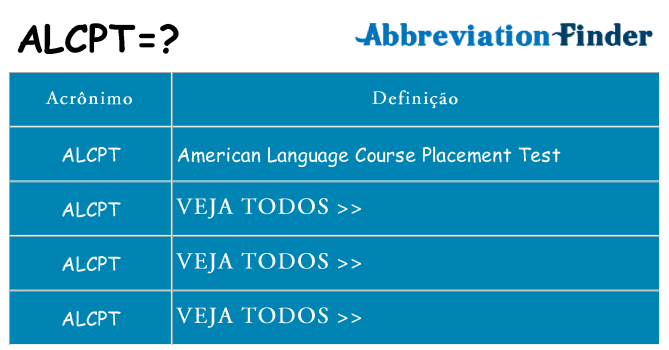 alcpt de quê