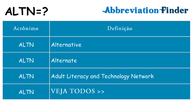 altn de quê