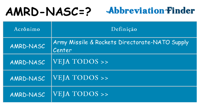 amrd-nasc de quê