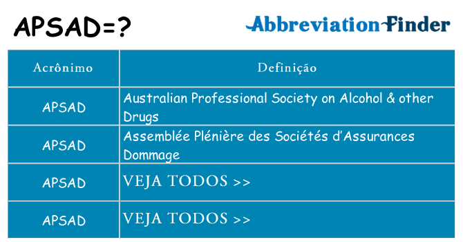 apsad de quê
