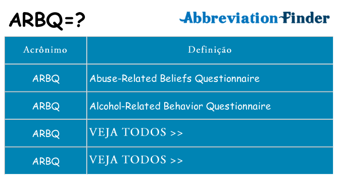 arbq de quê