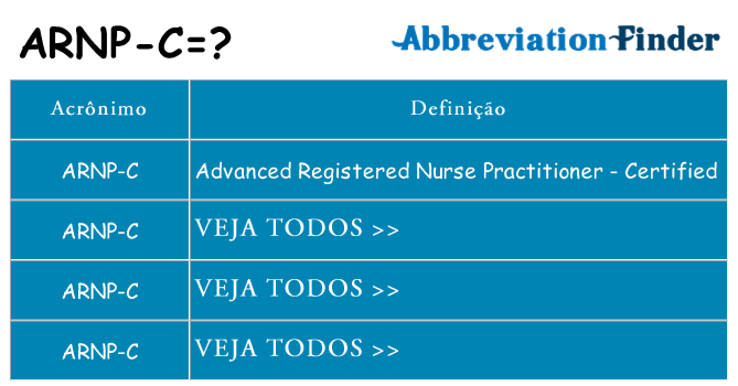 arnp-c de quê