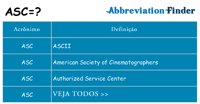 asc de quê