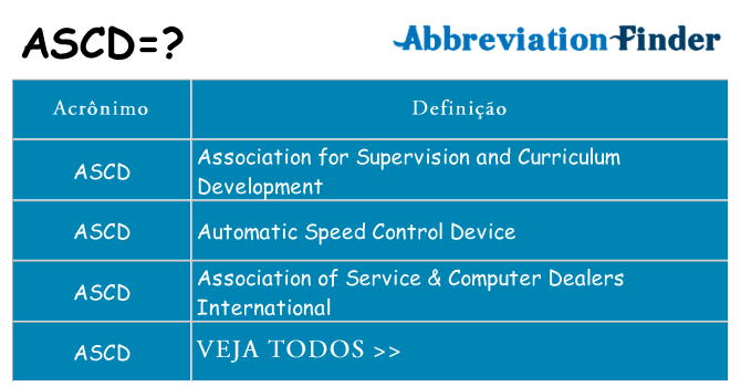 ascd de quê