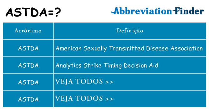 astda de quê