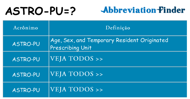 astro-pu de quê