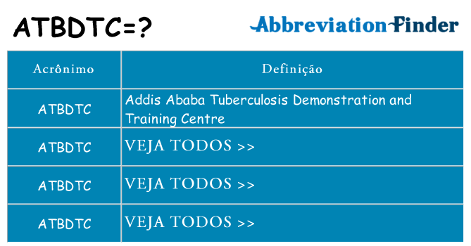 atbdtc de quê