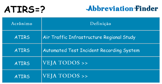 atirs de quê