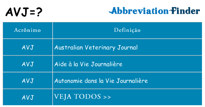 avj de quê