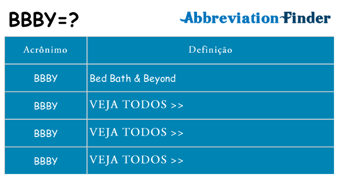 bbby de quê