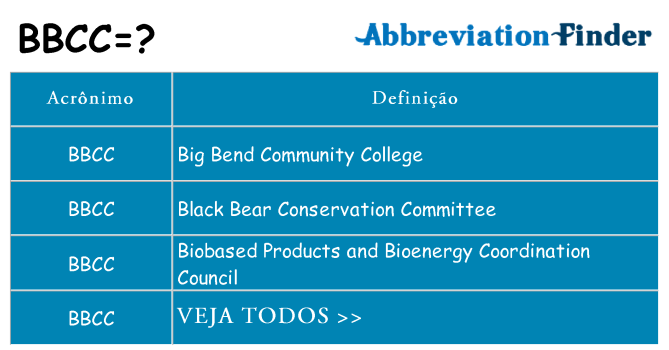 bbcc de quê