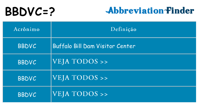 bbdvc de quê