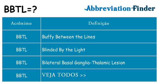 bbtl de quê