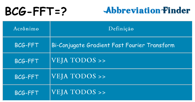 bcg-fft de quê