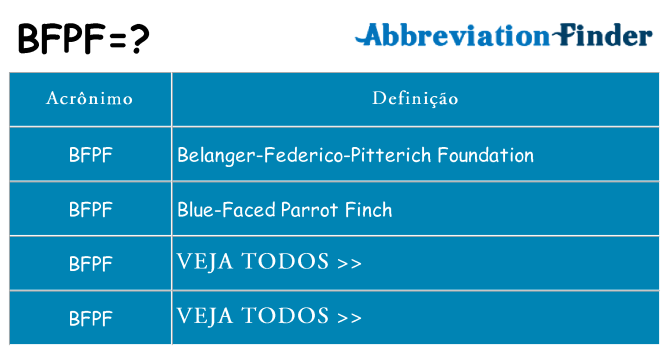 bfpf de quê