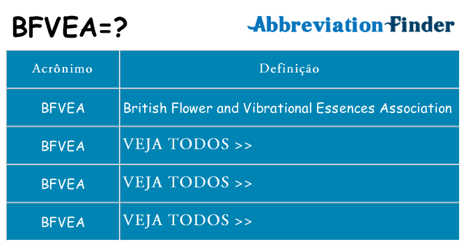 bfvea de quê