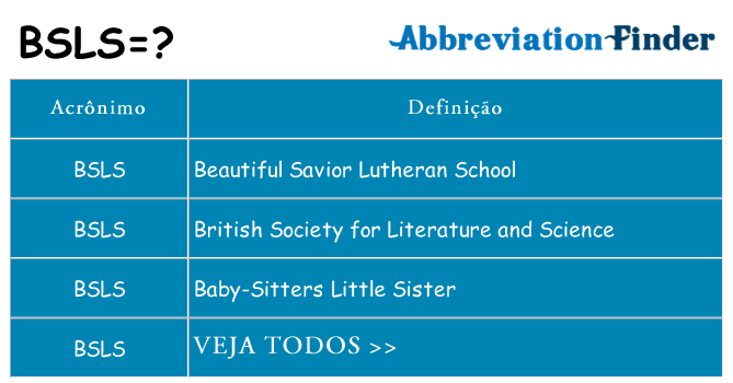 bsls de quê