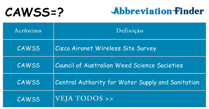 cawss de quê