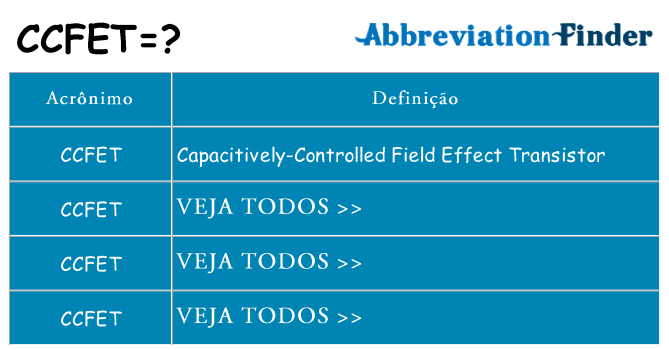 ccfet de quê