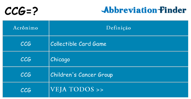 ccg de quê