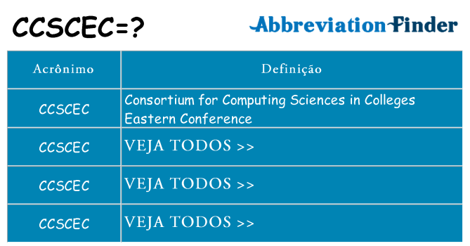ccscec de quê
