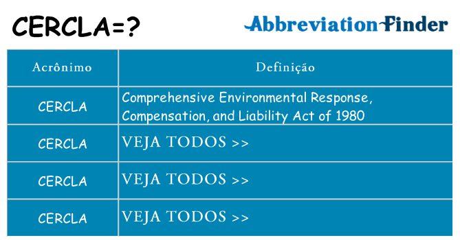 cercla de quê