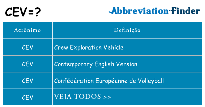 cev de quê