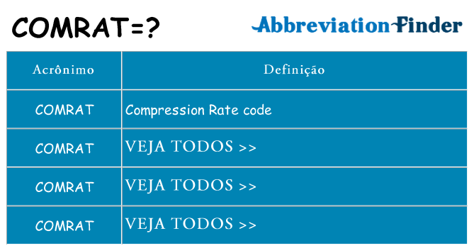 comrat de quê