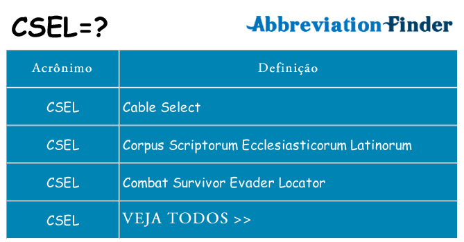 csel de quê