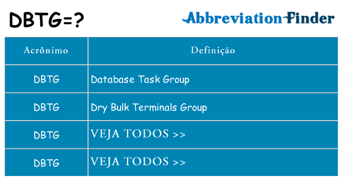 dbtg de quê