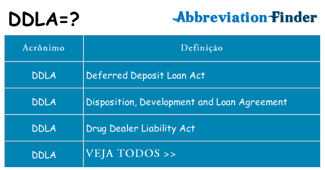 ddla de quê