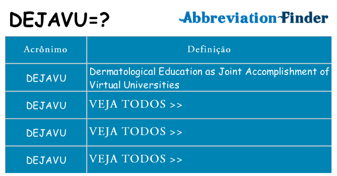 dejavu de quê