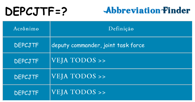 depcjtf de quê