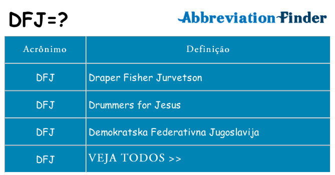 dfj de quê