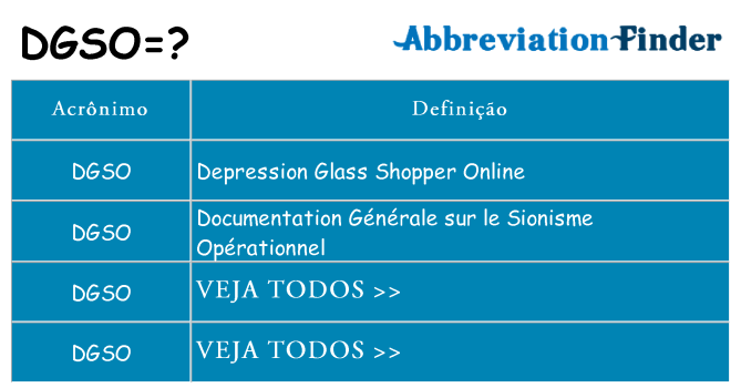 dgso de quê