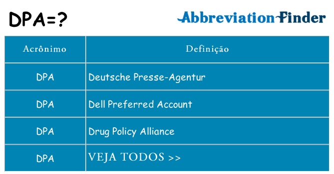 dpa de quê