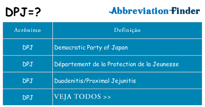 dpj de quê