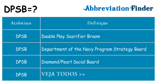 dpsb de quê