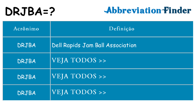 drjba de quê