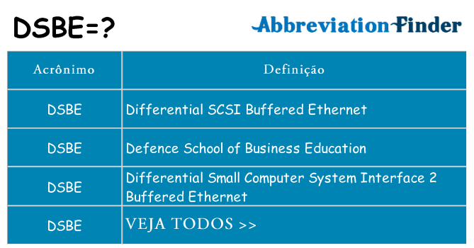dsbe de quê