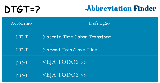 dtgt de quê