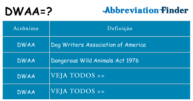 dwaa de quê